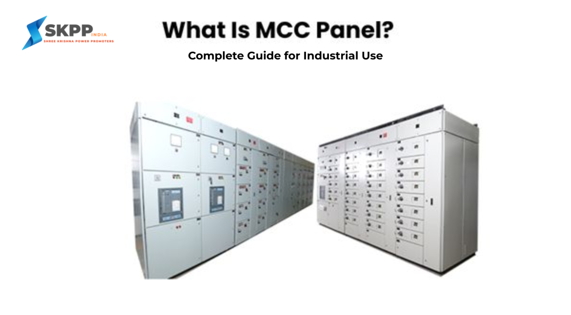 MCC panel for industrial motor control system with multiple electrical cabinets