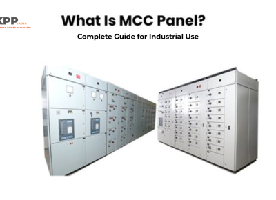 MCC panel for industrial motor control system with multiple electrical cabinets