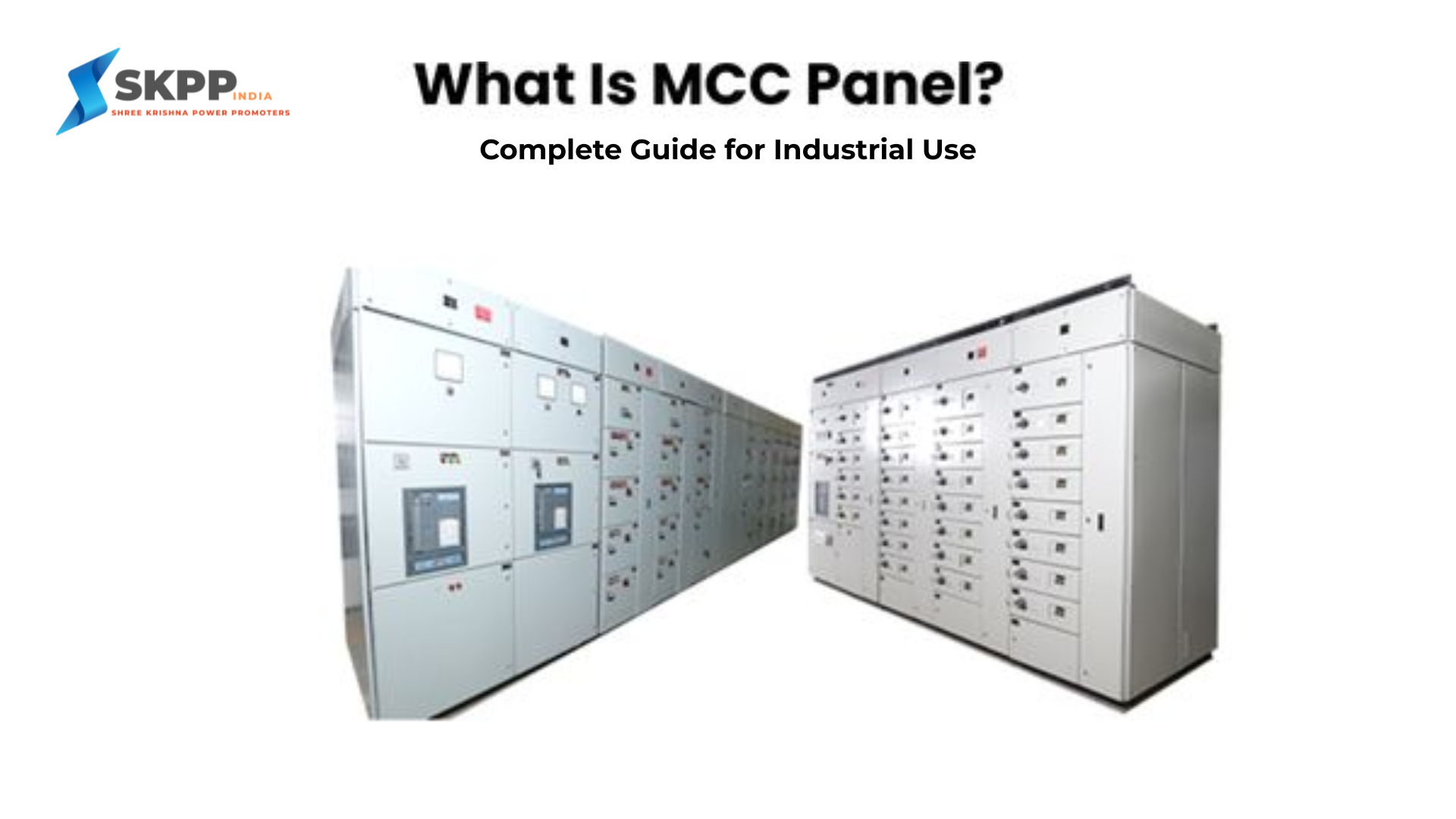 MCC panel for industrial motor control system with multiple electrical cabinets